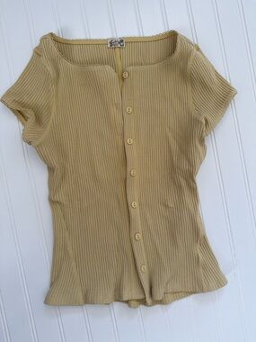 Free people most wanted top butter yellow